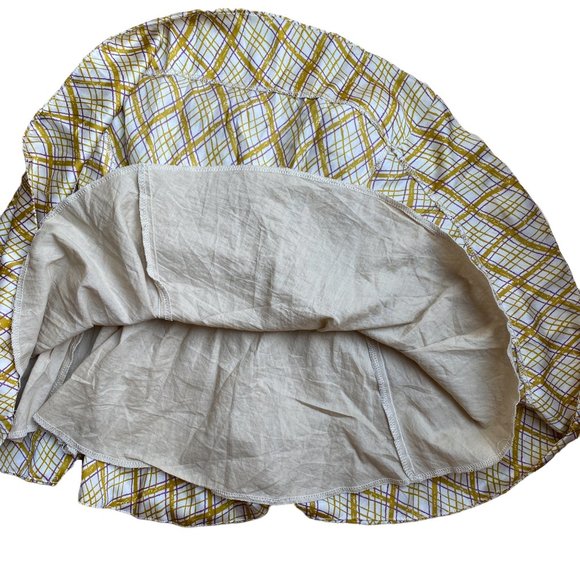 Lush satin flowy, flippy with soft pleats & flouncy hem mini skirt-size sm/med - Picture 6 of 7